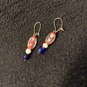 Red/white/blue patriotic earrings